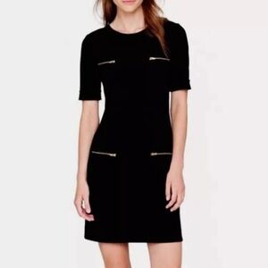 J. Crew Size 2 Black Zipper Dress